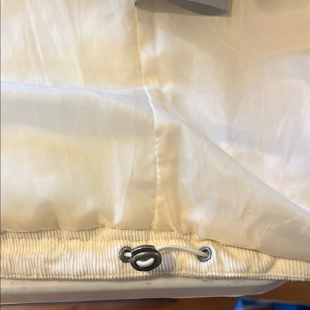 White Puffer Jacket XS Corduroy thickly lined - Picture 10 of 13